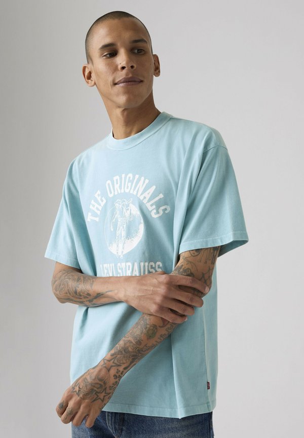 Levi's® VINTAGE FIT GRAPHIC TEE 501 BLUES VW WHI - Print T-shirt - craft serif  phanto blues