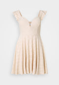 WAL G PETITE NATADDIA V NECK SUMMER DRESS