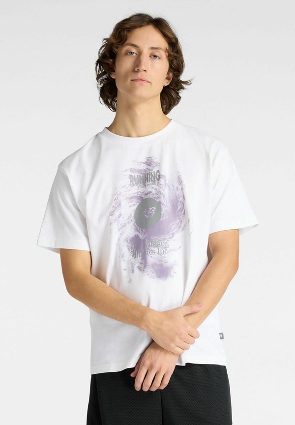 New Balance VORTEX PERFORMANCE - Print T-shirt - nb white