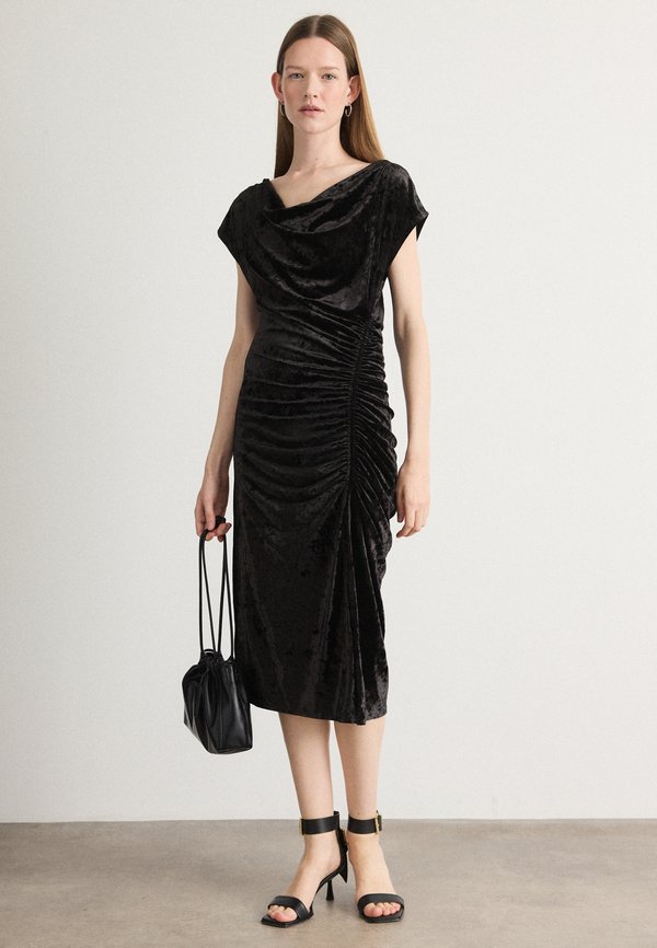 DKNY RUCHED MIDI