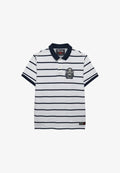 Superdry & Co CREST STRIPE - Polo shirt - optic navy stripe