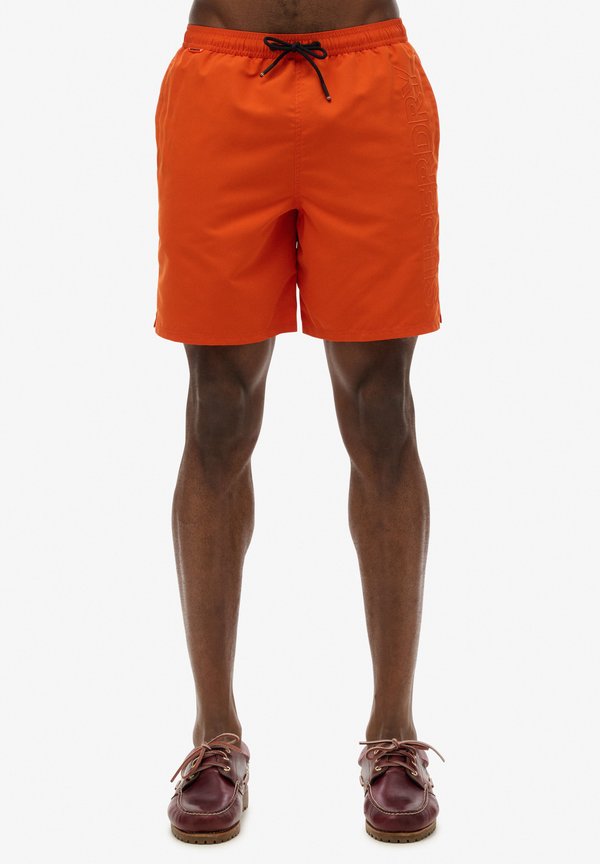Superdry & Co EMBROIDERED INCH  - Swimming shorts - denim co rust orange
