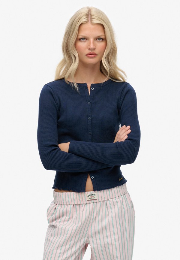 Superdry & Co ATHLETIC ESSENTIALS  - Cardigan - richest navy