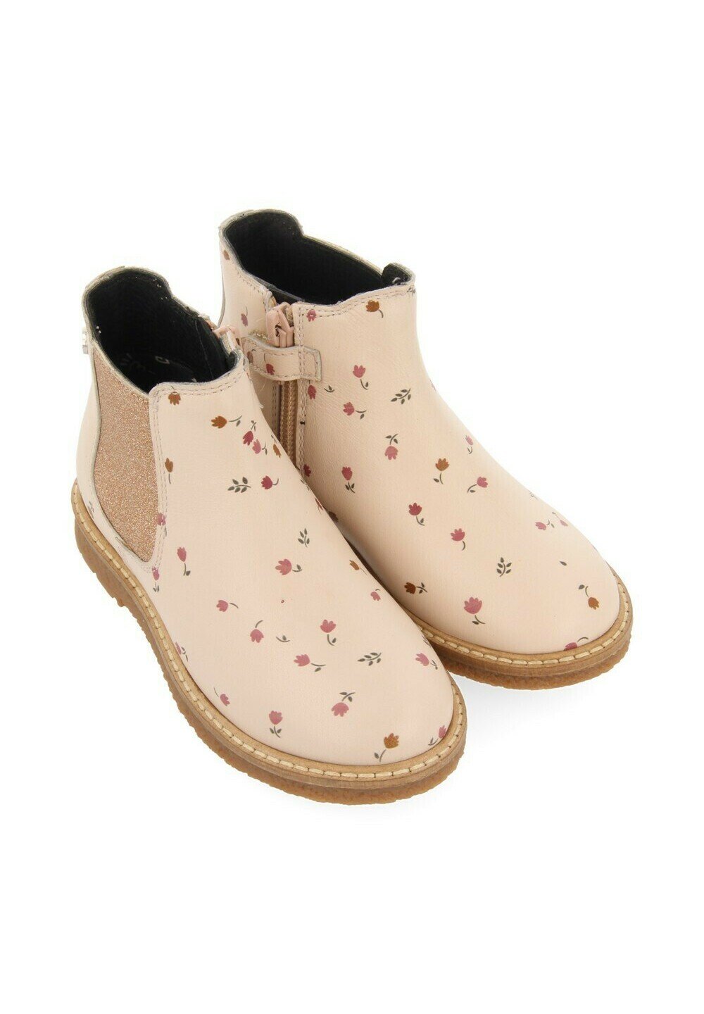 Gioseppo GIOSEPPO BOTINES ROSA TIPO CHELSEA DE PIEL CON PRINT DE FLORES PARA NIÑA Y NIÑO ELVENES ELVENES