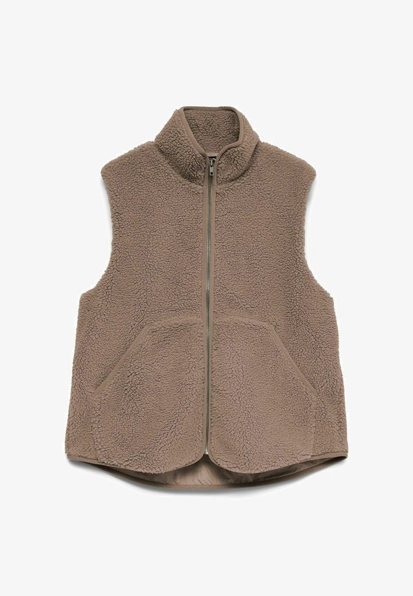Vero Moda Teddy VMJOSEFINE - Waistcoat - fossil