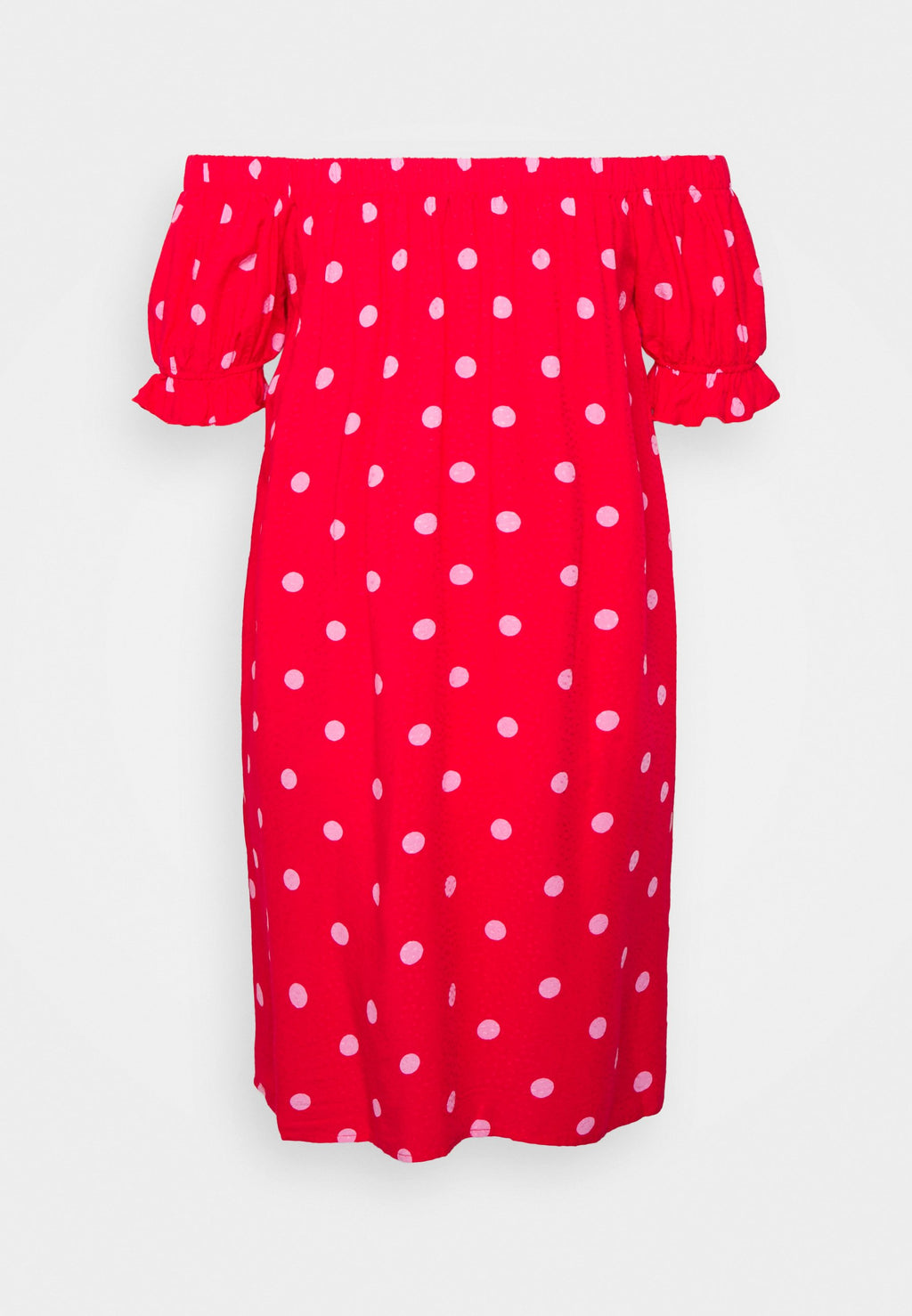 Pour Moi TEXTURED BARDOT PUFF SLEEVE BEACH DRESS