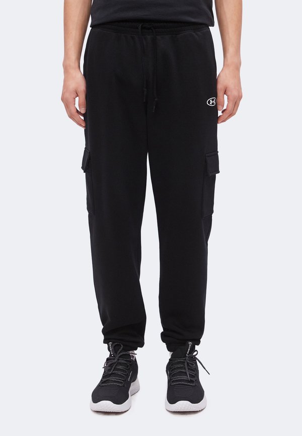 Under Armour RIVAL CARGO - Tracksuit bottoms - ultimate black/white