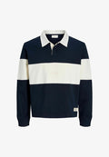 Jack & Jones JORFREDERIKSBERG BLOCKING SWEAT POLO SN - Sweatshirt - sky captain