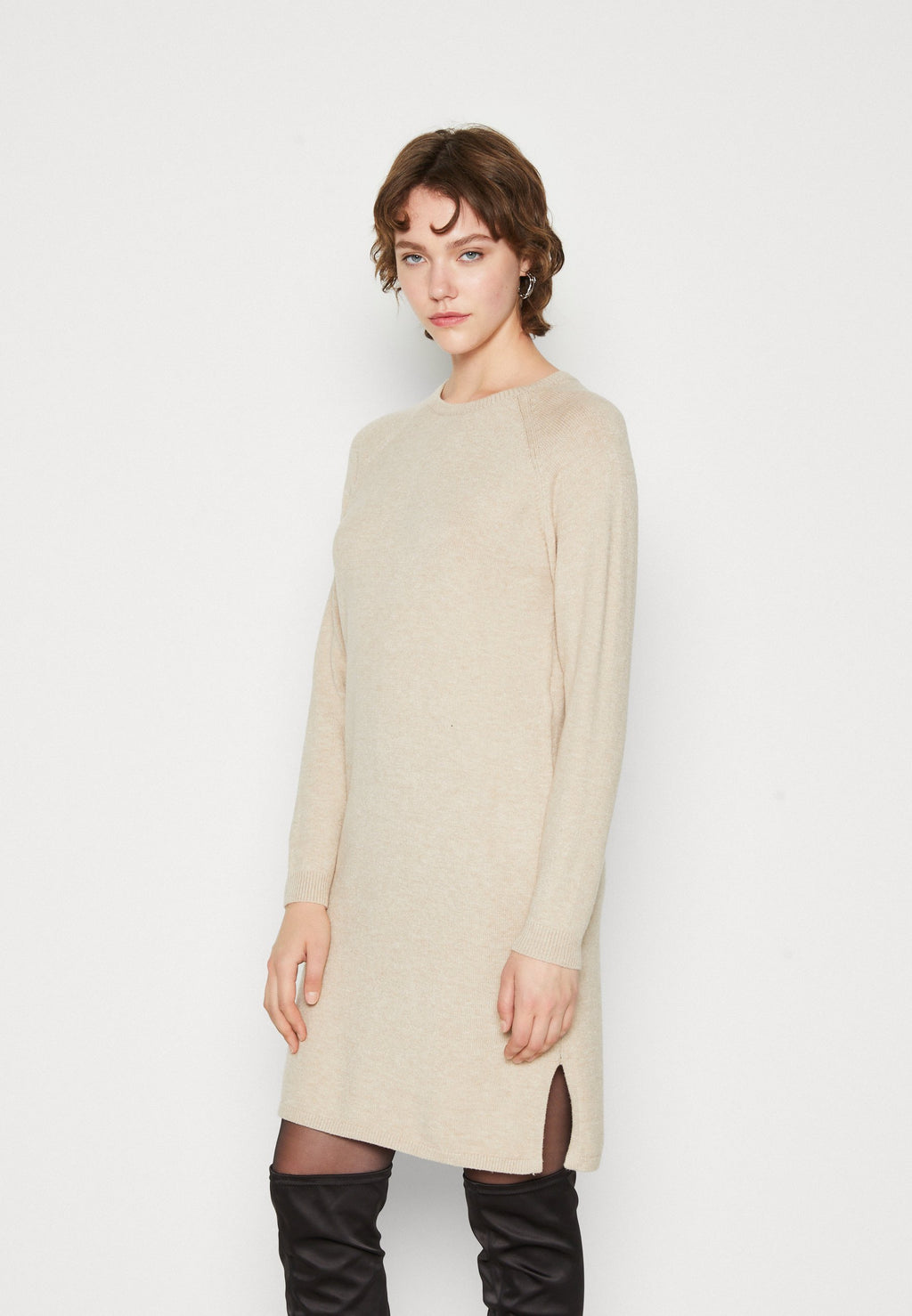 JDY JDYMARCO O NECK SLIT DRESS