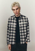 Bershka LONG SLEEVE  - Shirt - mottled dark grey