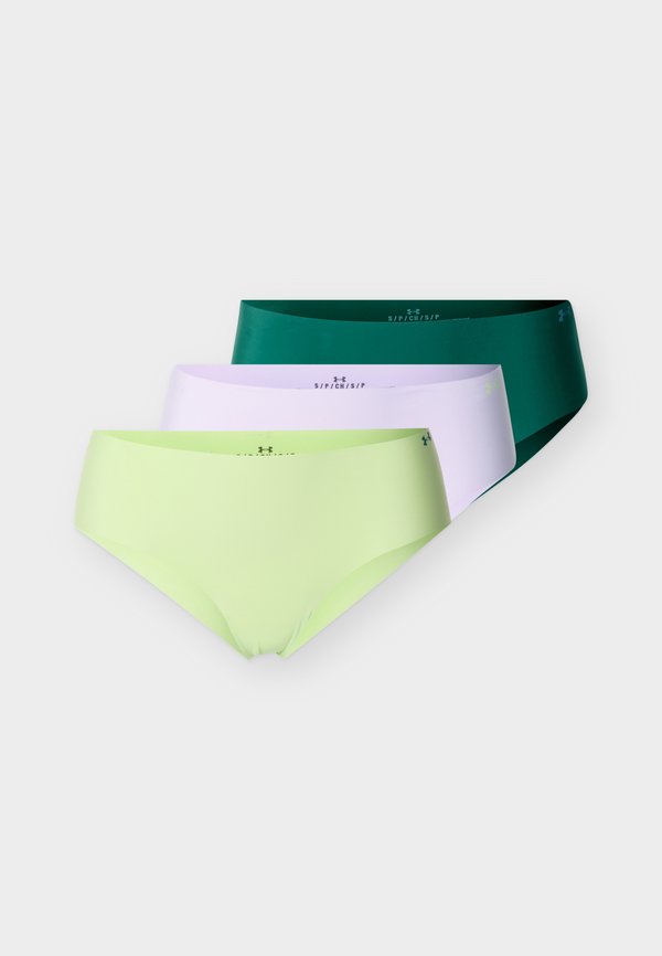 Under Armour PURE NO SHOW HIPSTER SOLID 3 PACK - Briefs - purple crest/lumos lime/rack green