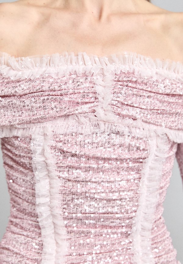 Needle & Thread SUNBEAM ROUCHED OFF SHOULDER BALLERINA DRESS