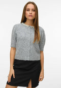 Vero Moda Knitted VMOCEAN Knit - Cardigan - medium grey melange