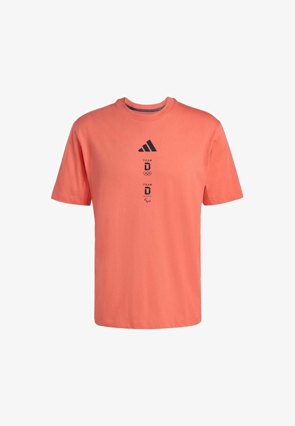 adidas Performance TEAM D GRAPHIC - Sports T-shirt - semi lucid red