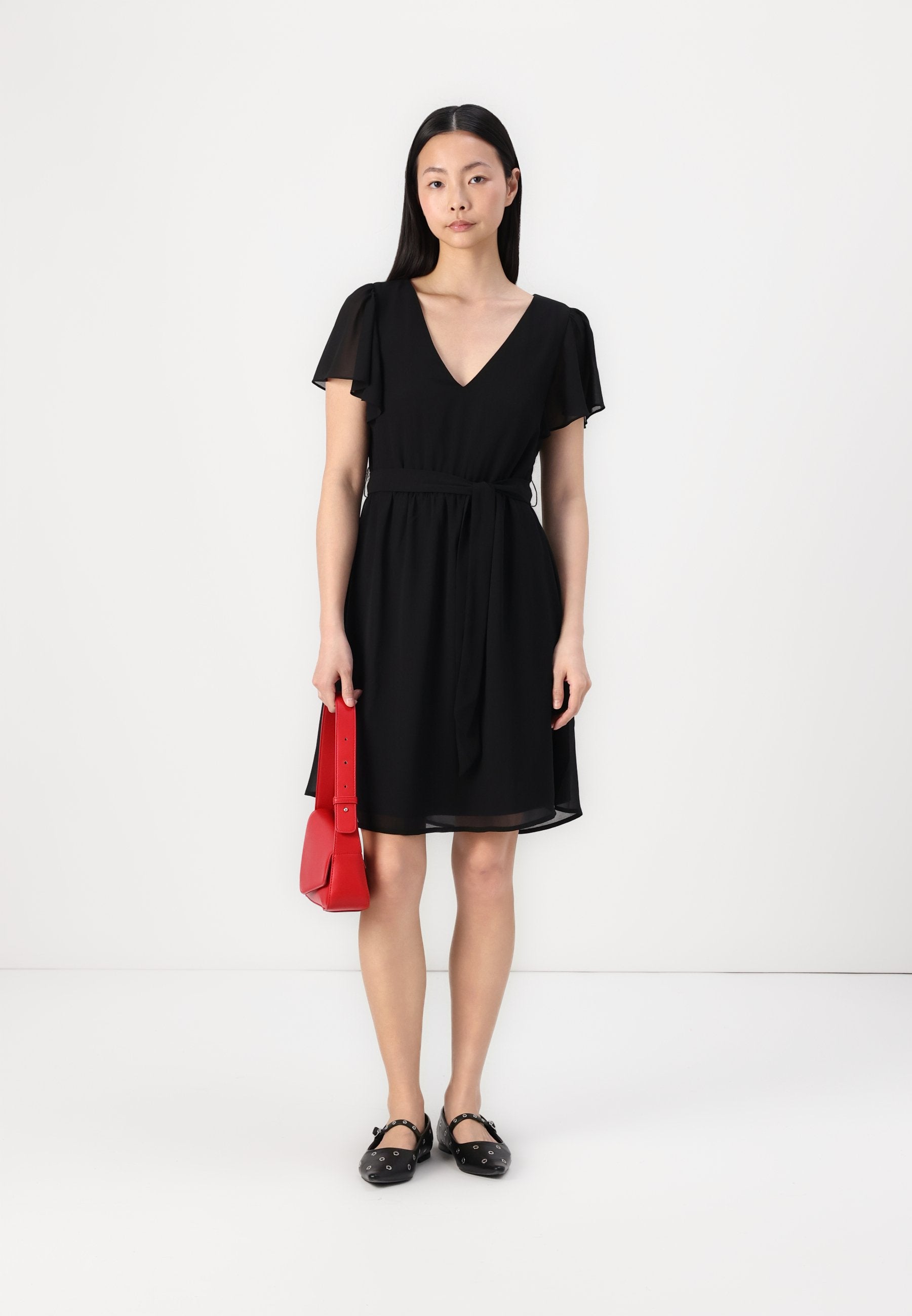 VILA VIMICADA V NECK SHORT DRESS