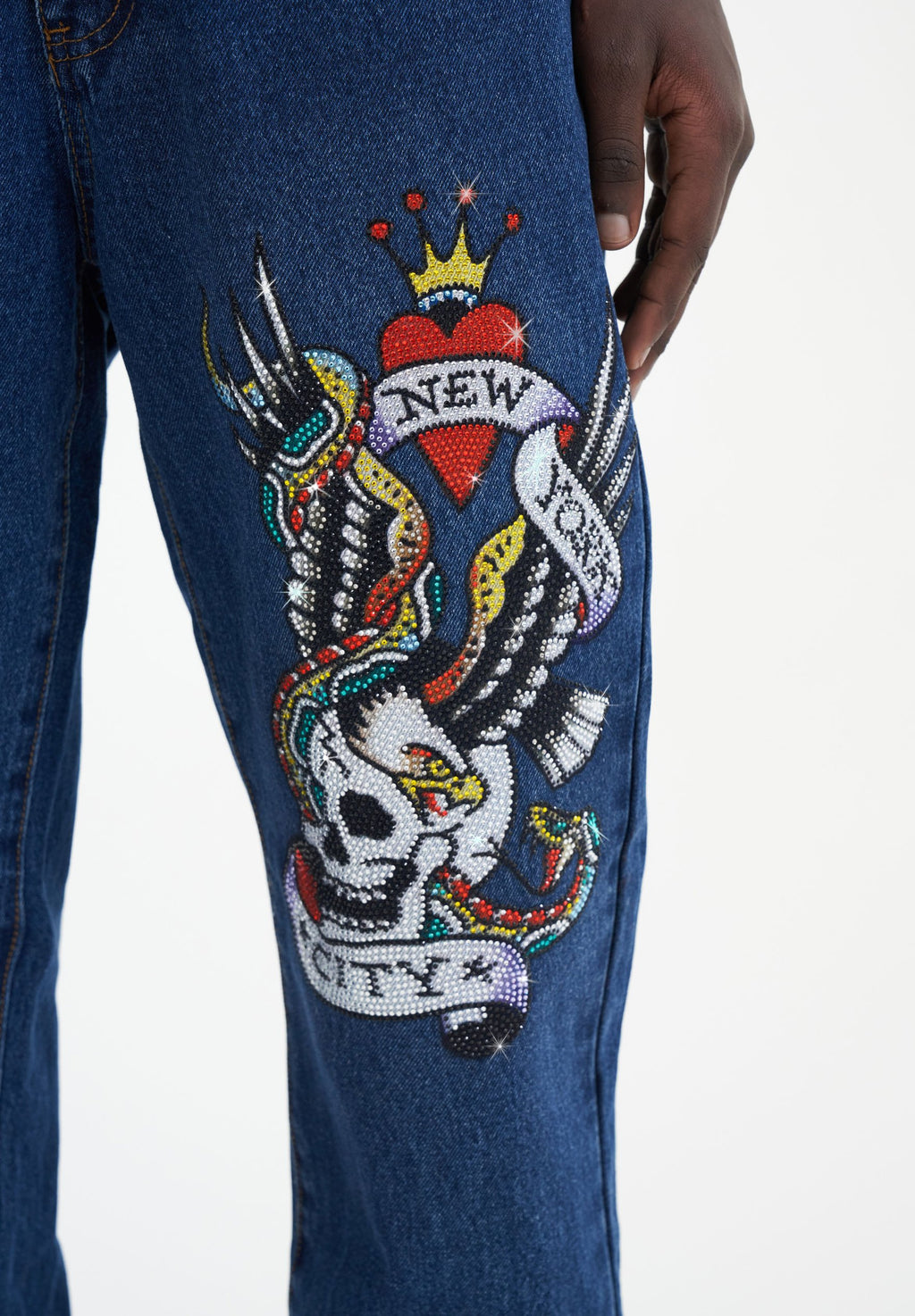 Ed Hardy NYC-SKULL DIAMANTE
