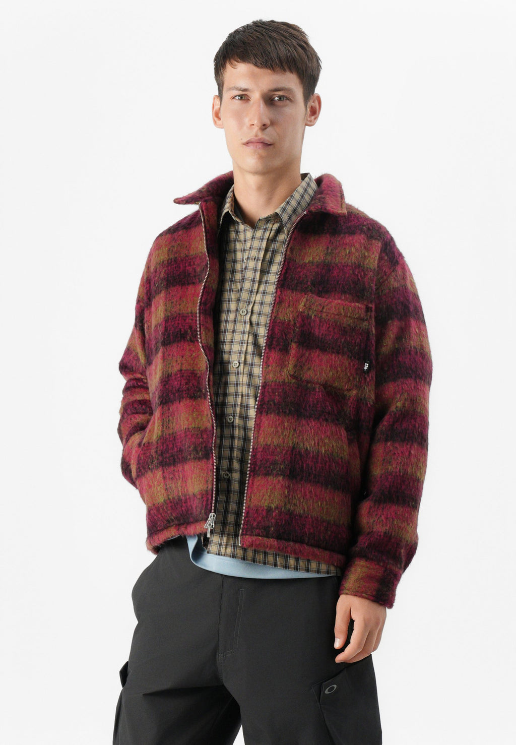 HUF MEGABLAST PLAID JACKET UNISEX