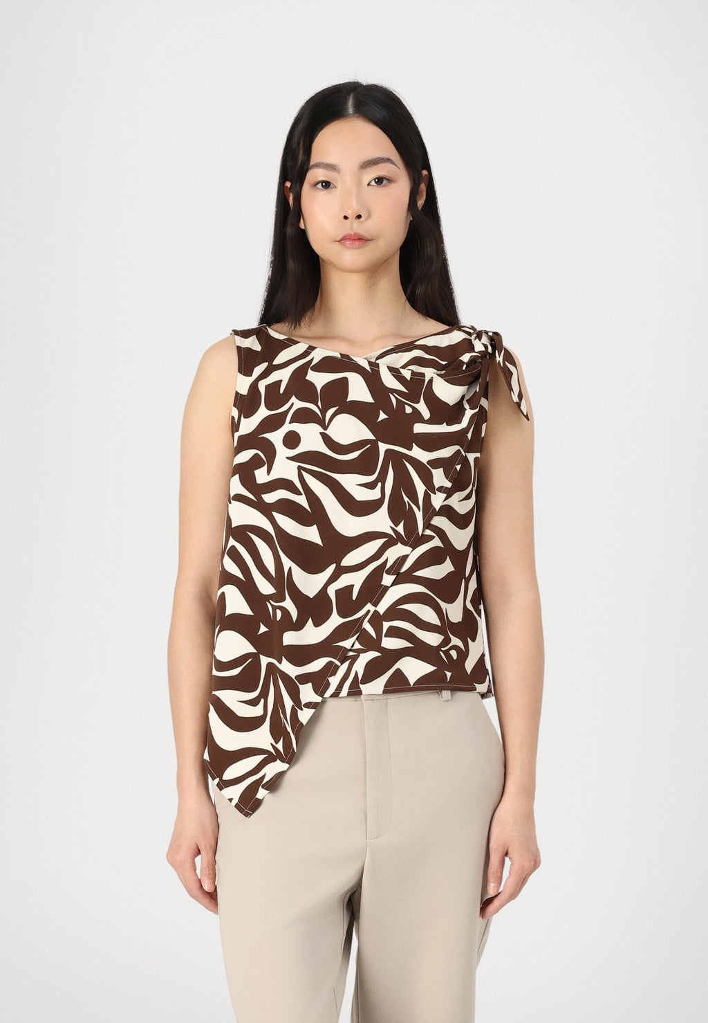 Abercrombie & Fitch Knotted Scarf Top