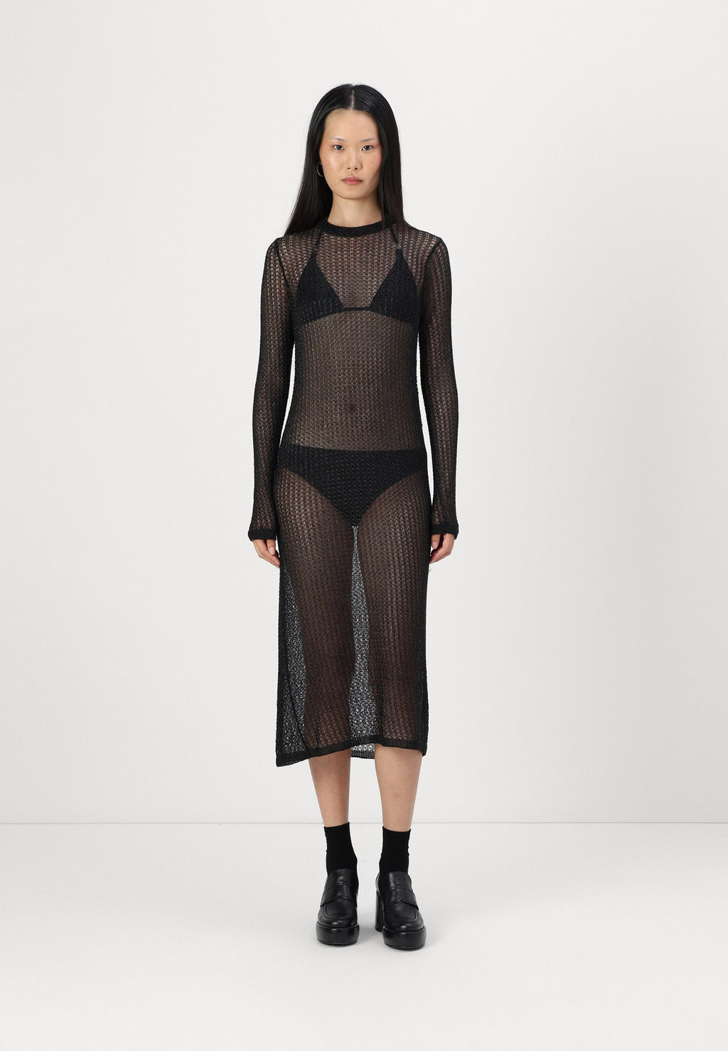 Selected SLFSADIE METALLIC O NECK DRESS
