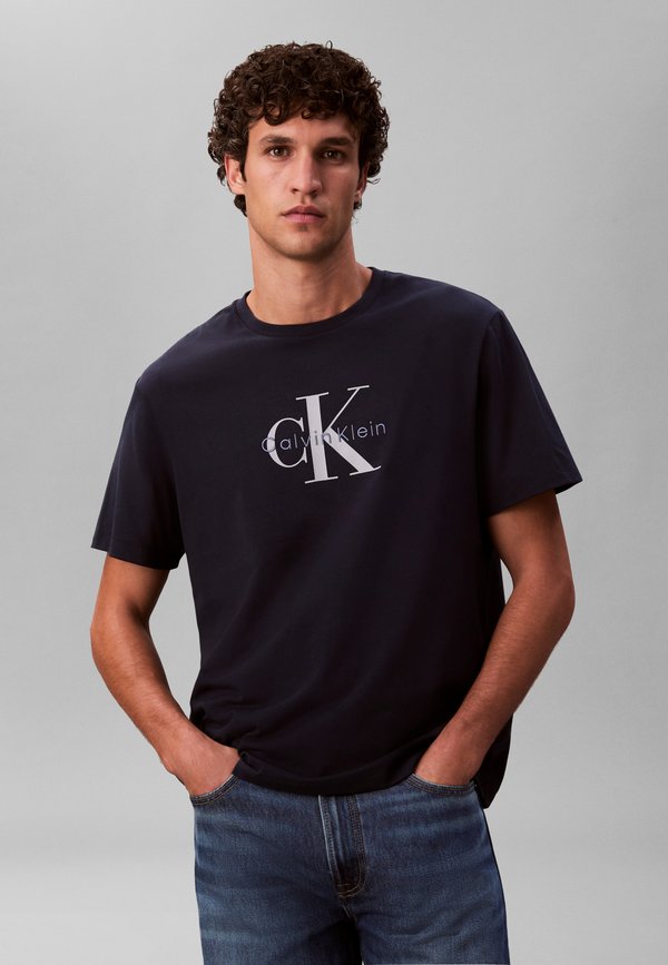 Calvin Klein Jeans SS HERO MONOLOGO TEE 20S - Print T-shirt - dark sapphire