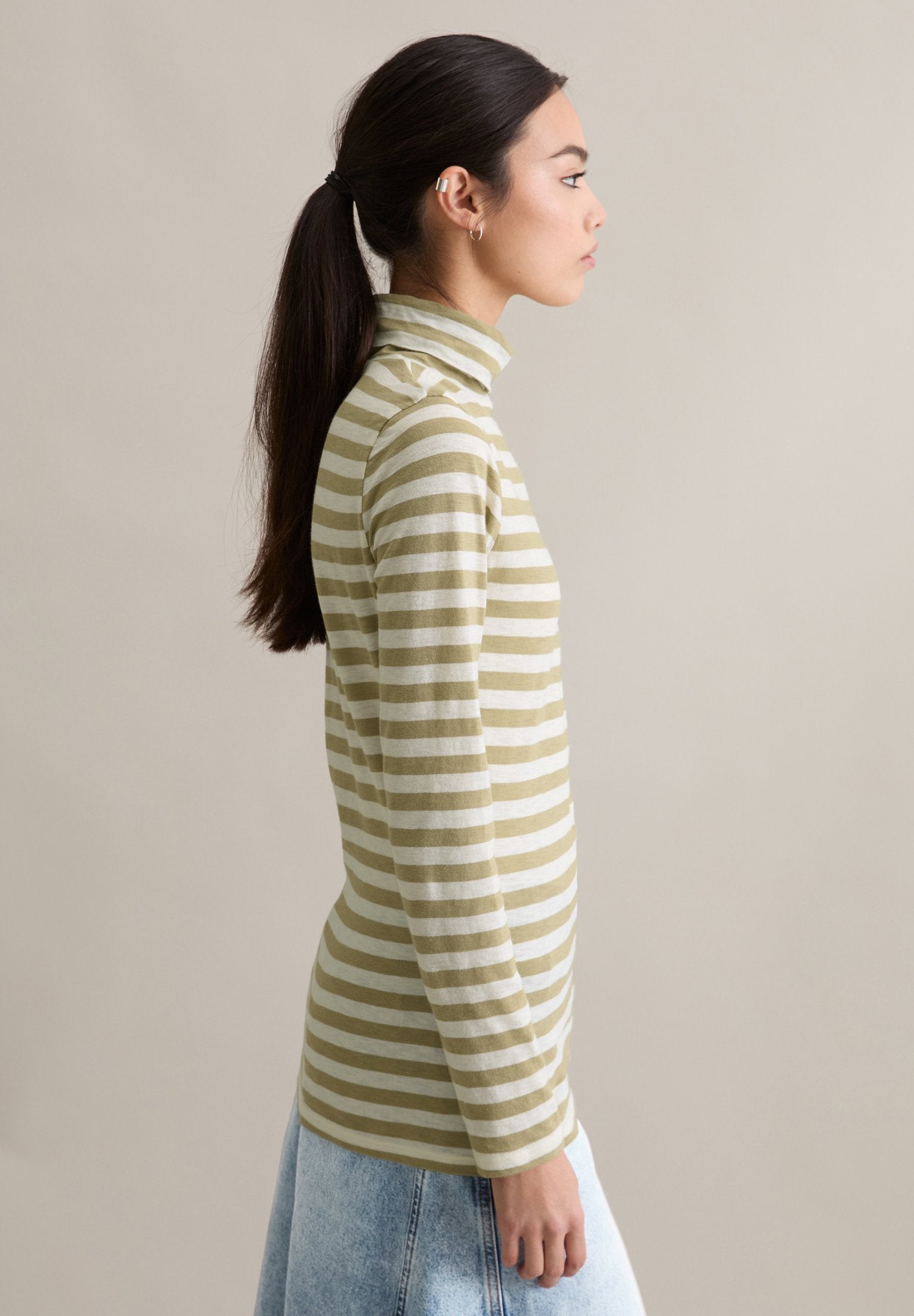 Marc O'Polo DENIM TURTLENECK STRIPES