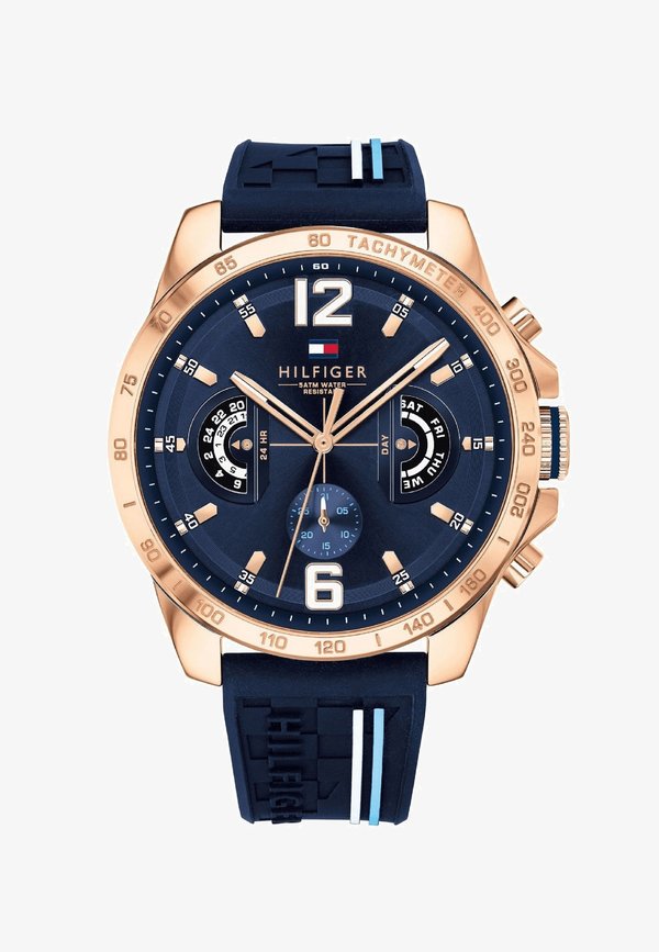 Tommy Hilfiger DECKER- 44MM - Chronograph watch - blue