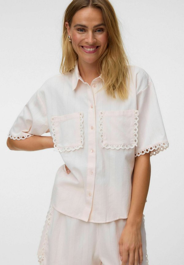 Vero Moda SHIRT VMLILI SHIRT - Button-down blouse - pink dogwood