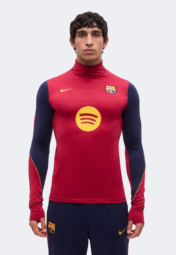 Nike Performance FC BARCELONA STRIKE DRILL TOP - Club wear - mineral yellow/noble red