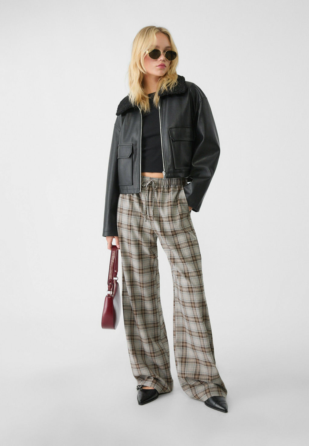 Stradivarius FLOWING SMART CHECK