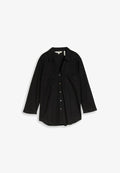 TOM TAILOR BLOUSE SHIRT - Button-down blouse - deep black