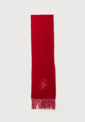 PURE WOOL LOGO FRINGE SCARF Media 1
