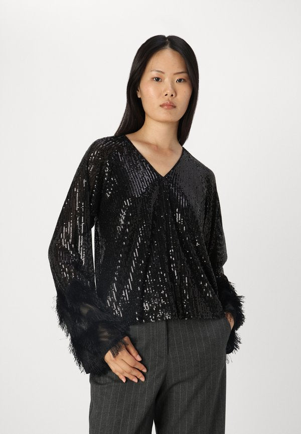 YAS YASFLOW V NECK SEQUIN