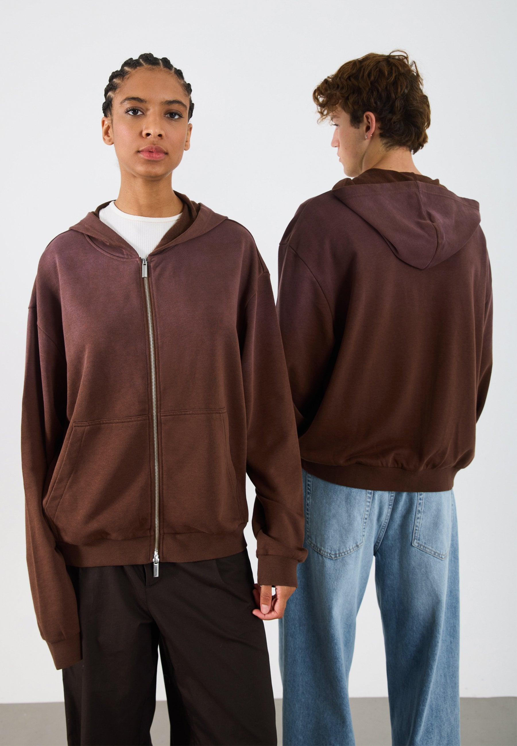 YOURTURN WASHED UP ZIP-UP HOODIE