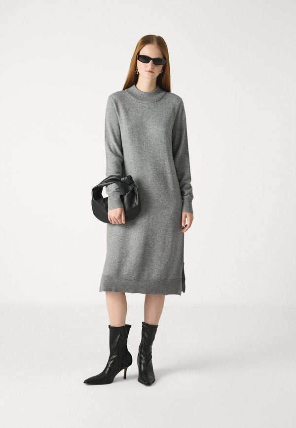 VILA VIRIL CREW NECK MIDI DRESS