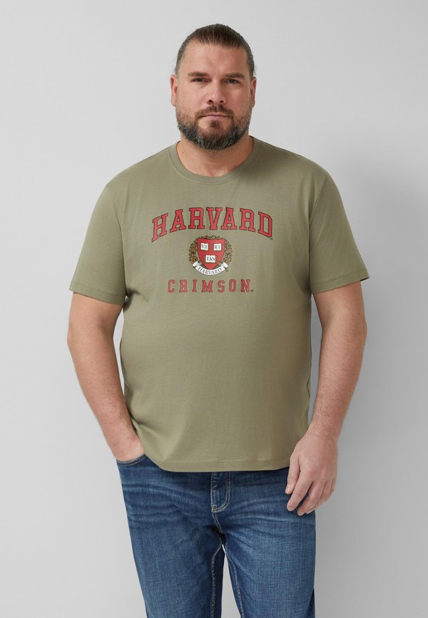 s.Oliver Print T-shirt - tannengrün