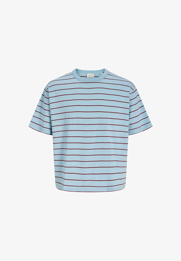 Jack & Jones Plus Size Striped - Print T-shirt - cashmere blue