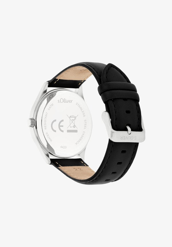 s.Oliver CLASSIC ROUND - Watch - schwarz