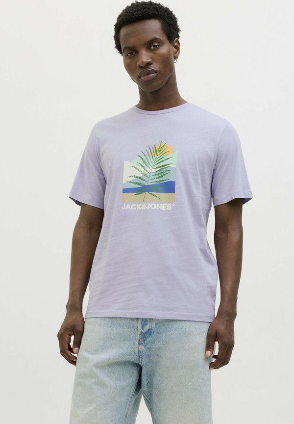 Jack & Jones ROUND NECK - Print T-shirt - languid lavender