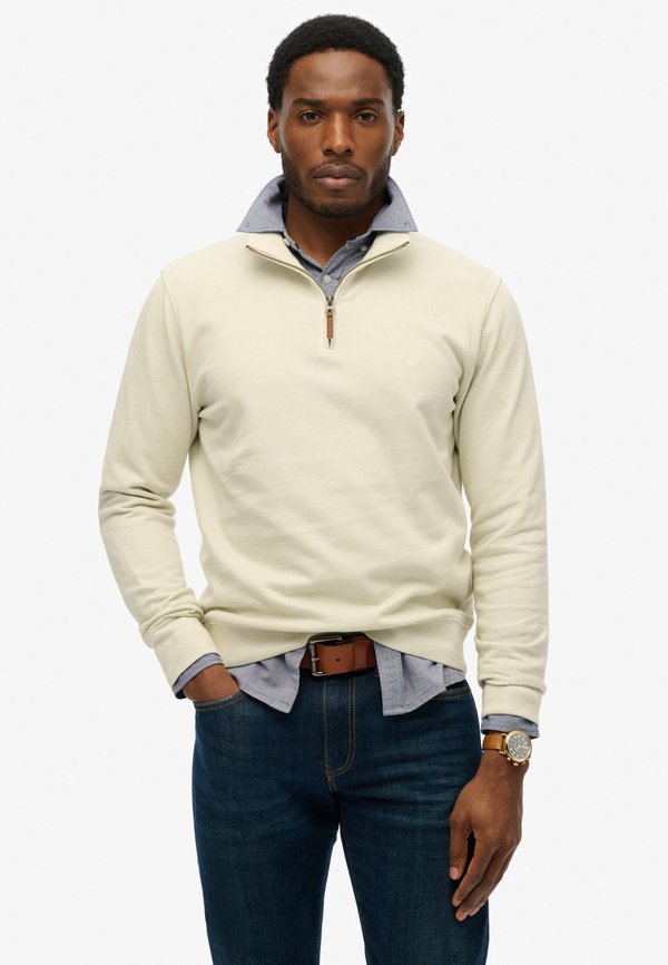 Superdry & Co SUPERDRY  ESSENTIAL HALF ZIP JUMPER.. - Sweatshirt - silver birch