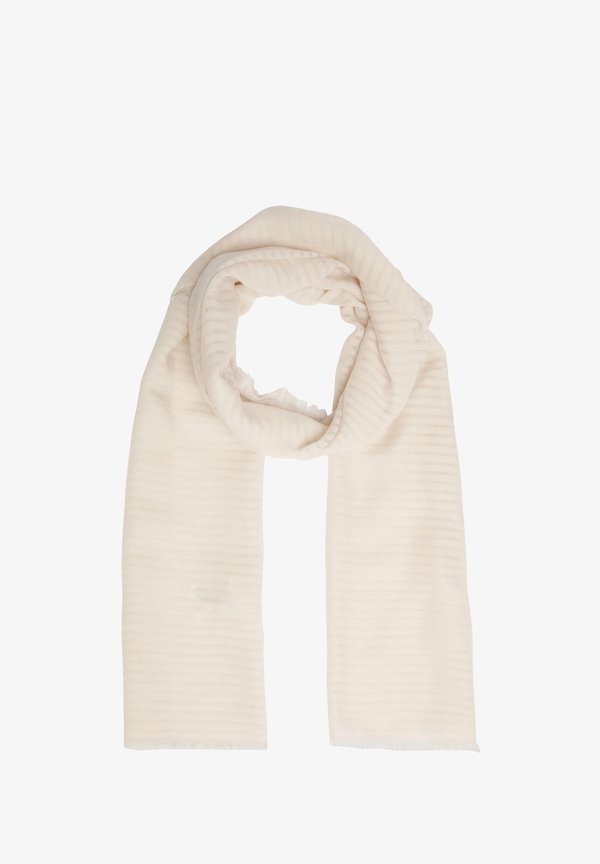 s.Oliver GESTREIFTER MIT FRANSEN - Scarf - beige