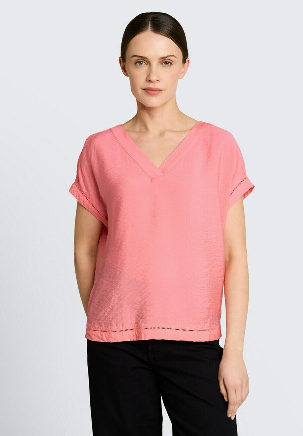 TOM TAILOR TOM TAILOR BLUSEN & SHIRTS LOOSE FIT BLUSE MIT V-AUSSCHNITT - Blouse - soft fuchsia pink