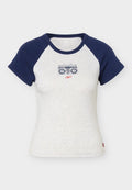 Levi's® RILEY RAGLAN TEE - Print T-shirt - orbit heather/navy blazer