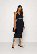 Glamorous Bloom KEYHOLE CROSS OVER BODYCON MIDI DRESS