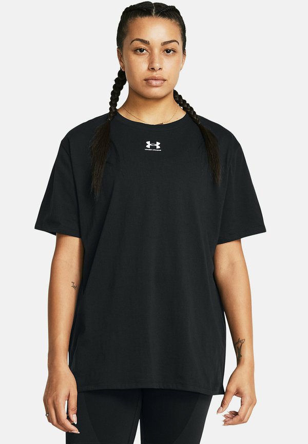 Under Armour CAMPUS OVERSIZE - Sports T-shirt - black