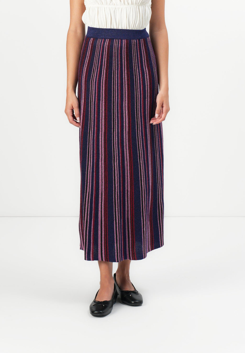 VILA VIMELVINA GLITTER MIDI SKIRT