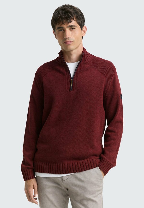 TOM TAILOR PULLOVER TROYER - Jumper - bordeaux melange