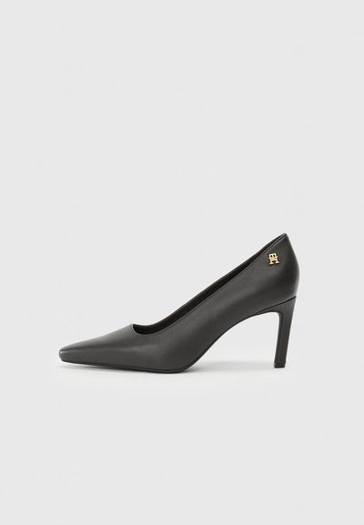 Tommy Hilfiger TH MONOGRAM PLAQUE LEATHER HIGH HEELS
