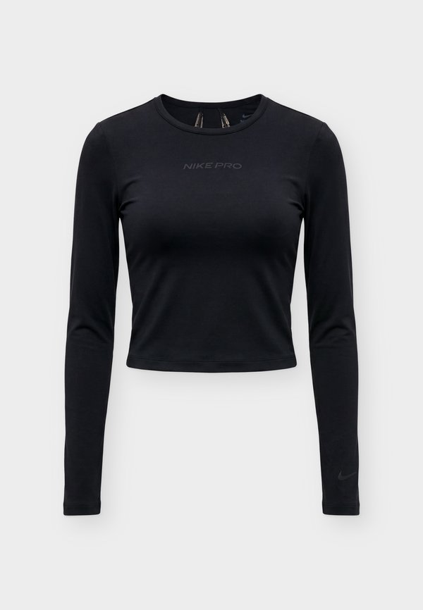 Nike Performance SCULPT - Long sleeved top - black/beige