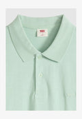 Levi's® SLIM HOUSEMARK POLO QUARTER TIPPING LEMO - Polo shirt - cameo green