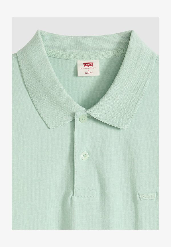 Levi's® SLIM HOUSEMARK POLO QUARTER TIPPING LEMO - Polo shirt - cameo green